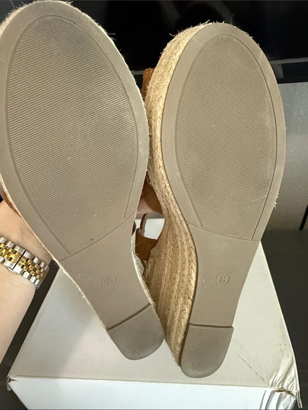 N/A tan suede